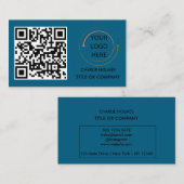Carte de visite professionnel moderne avec code QR (Devant / Derrière)