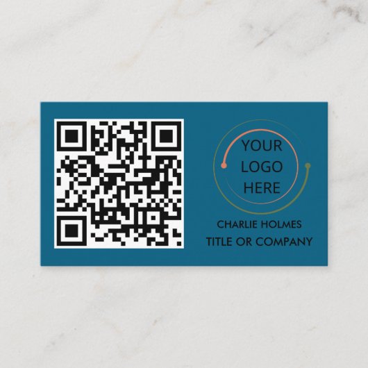 Carte de visite professionnel moderne avec code QR (Devant)