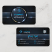 Carte de visite professionnel moderne avec code QR (Devant / Derrière)