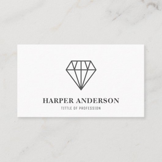 Carte De Visite Professionnel moderne Black Diamond (Devant)