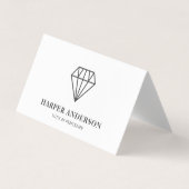 Carte De Visite Professionnel moderne Black Diamond (Devant)