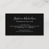 Carte De Visite Professionnel moderne Black Gold Abstrait (Dos)