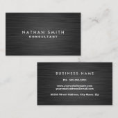 Carte de visite professionnel moderne Black Metal (Devant / Derrière)