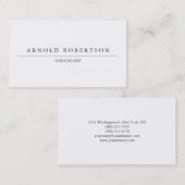 Carte de visite professionnel moderne blanc clair (Devant / Derrière)