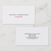Carte de visite professionnel moderne blanc clair (Devant / Derrière)