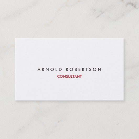 Carte de visite professionnel moderne blanc clair (Devant)