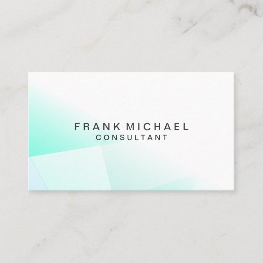 Carte De Visite Professionnel moderne blanc et vert (Devant)
