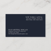 Carte de visite professionnel moderne bleu et arge (Dos)