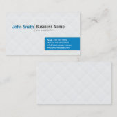 Carte De Visite Professionnel moderne bleu et blanc (Devant / Derrière)