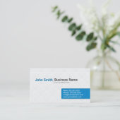 Carte De Visite Professionnel moderne bleu et blanc (Debout devant)