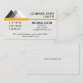 Carte De Visite Professionnel Moderne Bois Blanc (Devant / Derrière)