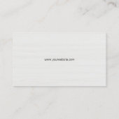 Carte De Visite Professionnel Moderne Bois Blanc (Dos)