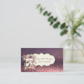 Carte De Visite Professionnel moderne, Bokeh Parties scintillant, (Debout devant)