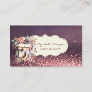 Carte De Visite Professionnel moderne, Bokeh Parties scintillant, 