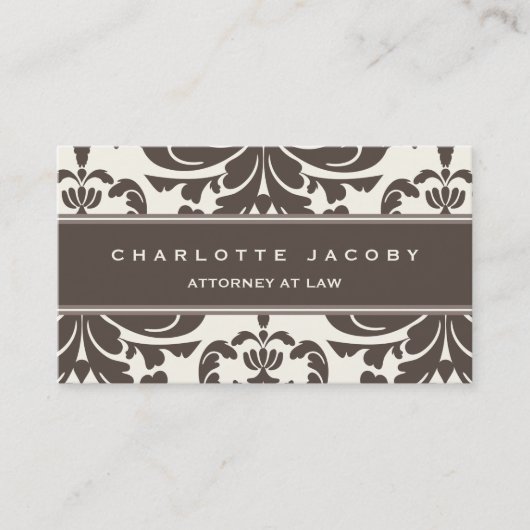 Carte de visite professionnel moderne Brown (Devant)