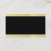 Carte De Visite Professionnel moderne Creative Black and Gold Luxe (Dos)