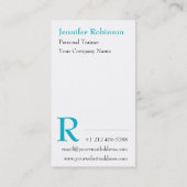 Carte De Visite Professionnel moderne de base chic d'affaires de (Dos)