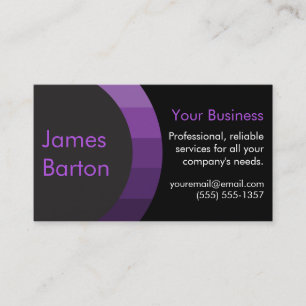 Carte De Visite Professionnel moderne de gradient simple pourpre