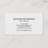 Carte De Visite Professionnel moderne de l'aquarelle turquoise (Dos)