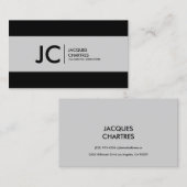 Carte De Visite Professionnel moderne de monogramme de cinéma en (Devant / Derrière)