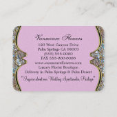 Carte De Visite Professionnel moderne de sens de fleur beau (Dos)