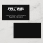 Carte De Visite Professionnel moderne de style de caractères gras (Devant / Derrière)