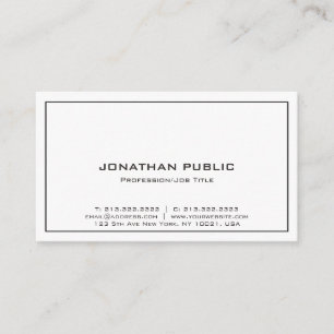 Carte De Visite Professionnel Moderne Design élégant Chic Plain