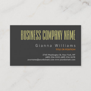 Carte De Visite Professionnel Moderne Design tendance Gris