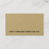 Carte de visite professionnel moderne d'or (Dos)