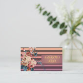 Carte De Visite Professionnel Moderne doux floral (Debout devant)