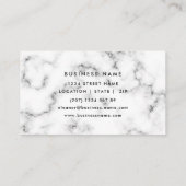 Carte De Visite Professionnel moderne du marbre gris (Dos)