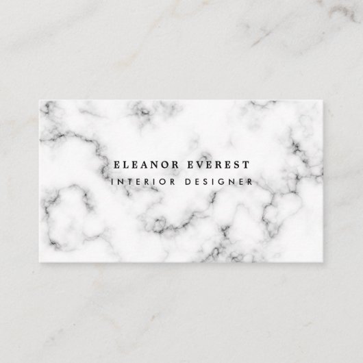 Carte De Visite Professionnel moderne du marbre gris (Devant)