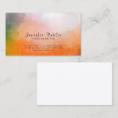 Carte De Visite Professionnel Moderne Élégant Artiste Abstrait (Devant / Derrière)