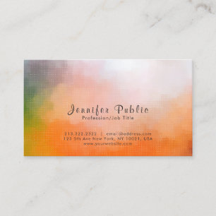 Carte De Visite Professionnel Moderne Élégant Artiste Abstrait