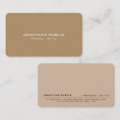 Carte De Visite Professionnel Moderne élégant Brown Pearl Luxe (Devant / Derrière)