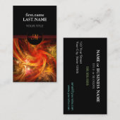 Carte De Visite Professionnel Moderne Élégant Cool Firestorm Nova (Devant / Derrière)