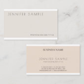 Carte De Visite Professionnel Moderne Elégant Couleurs Simple Luxe (Devant / Derrière)