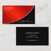 Carte De Visite Professionnel Moderne Élégant Crimson Lumineux (Devant / Derrière)