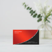 Carte De Visite Professionnel Moderne Élégant Crimson Lumineux (Debout devant)