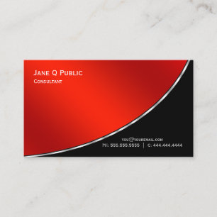 Carte De Visite Professionnel Moderne Élégant Crimson Lumineux