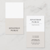 Carte De Visite Professionnel Moderne Élégant Design Propre Luxe (Devant / Derrière)