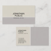 Carte De Visite Professionnel Moderne Élégant Design Simple Matte (Devant / Derrière)