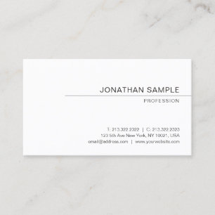 Carte De Visite Professionnel Moderne Élégant Design Simple Tendan