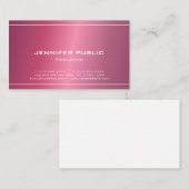 Carte De Visite Professionnel Moderne Élégant Élégant Simple Chic (Devant / Derrière)