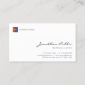 Carte De Visite Professionnel Moderne Elegant Entreprise Logo Modè (Dos)