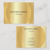 Carte De Visite Professionnel moderne Elegant Gold Look Modèle (Devant / Derrière)