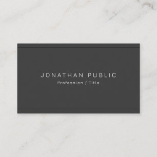 Carte De Visite Professionnel Moderne Élégant Modèle Anthracite