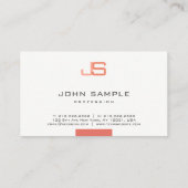 Carte De Visite Professionnel Moderne Élégant Modèle Monogramme (Dos)