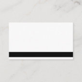 Carte De Visite Professionnel Moderne Élégant noir et blanc propre (Dos)