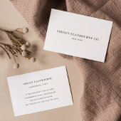 Carte De Visite Professionnel Moderne Élégant Plain Blanc Minimali